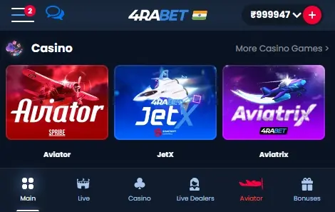 Mobile casino game options: Aviator, JetX, Aviatrix